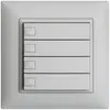 Poussoir univ. ENC 4×1t bornes enf. EDIZIOdue gris clair, sans LED 