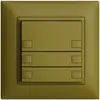 Poussoir ENC KNX 3× EDIZIOdue olive RGB sans LED 