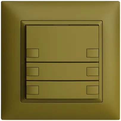 Poussoir ENC KNX 3× EDIZIOdue olive RGB sans LED 