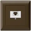 Presa di raccordo INC kallysto.line 1×RJ45u marrone 
