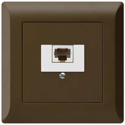 Prise de raccordement INC kallysto.line 1×RJ45u brun 