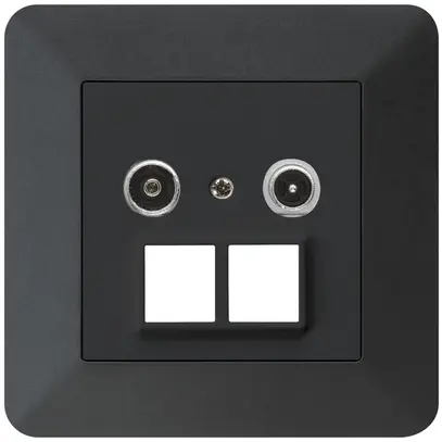 Prise multimédia ENC kallysto.trend R/TV 19dB 2GHz noir 