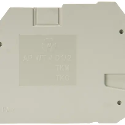 Parete d'estremità Wieland AP, per morsetti di giunzione WT 4…,55.2mm, grigio 