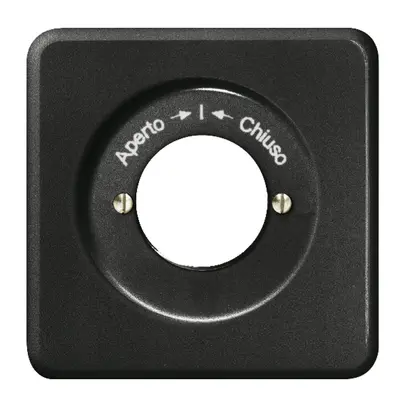 Kit front. (Aperto-I-Chiuso) per cont.rot.imp. a chiave nero 