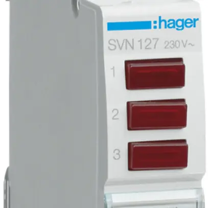 Lampe de signalisation INC Hager 3×LED rouge 1UM 230VAC 