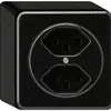 Presa AP basico 2×tipo 23 nero con morsetti innest. 