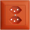 Kit frontal EDIZIOdue orange 88×88mm 2×T13 