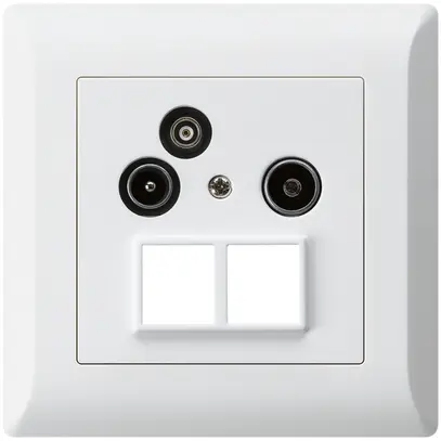 Prise pour antenne ENC R/TV/données kallysto.line HMS 2GHz 19db blanc 