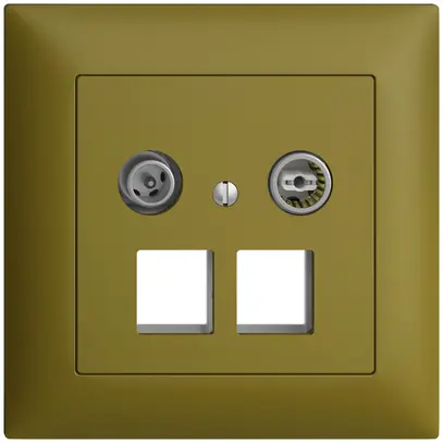 Prise multimédia 4dB ENC Edue FMI, prise de dérivation, pour 2×RJ45 Keystone, ov 