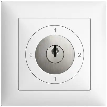 Interruttore rot. INC EDIZIOdue 3/1P bianco, con serratura di sicur. 