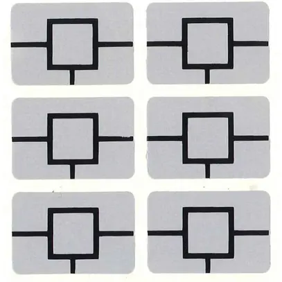 Placca di avviso plastica 30×20mm arg-ne 