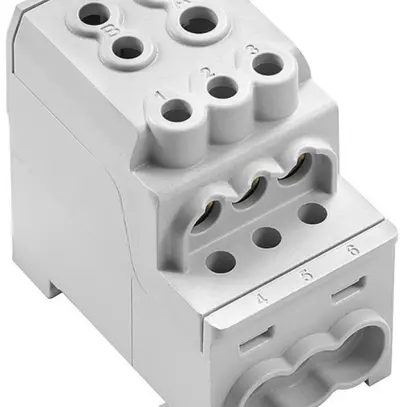 Blocco di distribuzione WM WPD 110 1×70+1×35/6×16mm² 200A 1000V grigio chiaro 