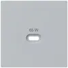 Placca frontale Hager kallysto, per presa di ricarica USB tipo C, grigio chiaro 