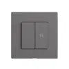 Kit recouvrement pour interrupteur 1c scène/2t Edue Wiser gris foncé 