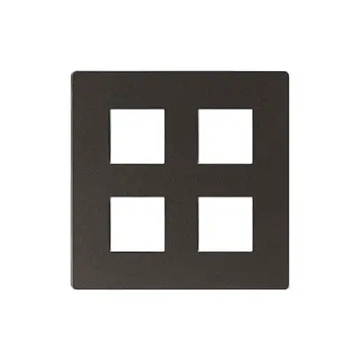 Plaque frontale EDIZIOdue elegance pour poussoir quadruple moca 