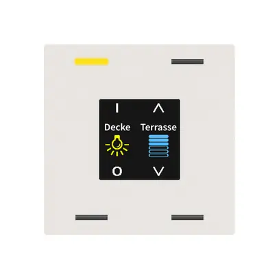 Apparecchio di comando KNX INS MDT BE-TAS6004.01 4t/4a display bianco op. 