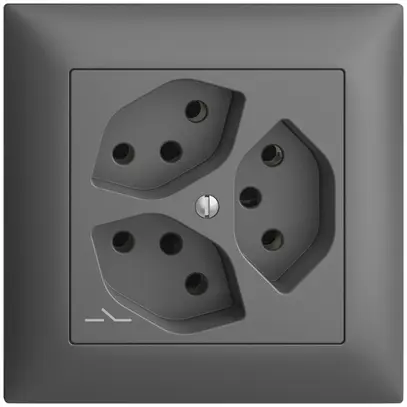 Presa INC EDIZIOdue 3×T13 grigio scuro, 1×S 