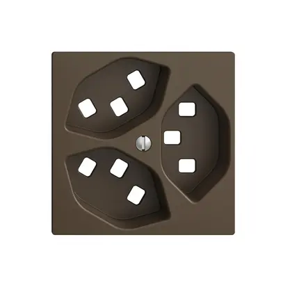 Kit frontal EDIZIOdue coffee 60×60mm 3×T23 