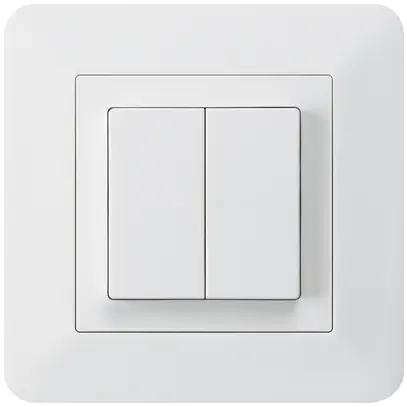 Pulsante INC kallysto.trend 2×A-R/1P bianco 