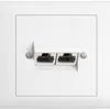 Prise INC 2×RJ45/s 4P sép.EDIZIOdue blanc ITplus 