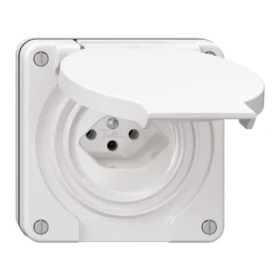 Prise NUP NEVO, 1×T13, IP21, blanc 