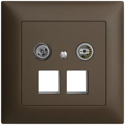 Presa multimedia 11dB INC Edue FMI presa terminale/passaggio 2×RJ45 Keystone cof 