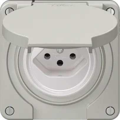 Prise NEVO N.CO, 1×T13, IP21, gris clair 