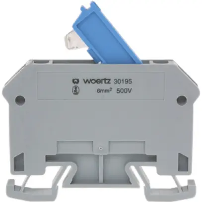 Morsetto sezionatore neutro Woertz 6mm² h49 grigio 