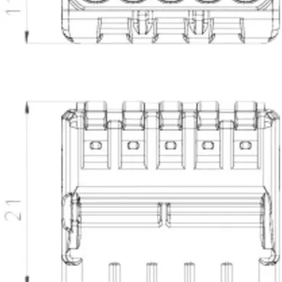 Morsetto di connessione Bettermann 5P 0.2…2.5mm² leve di azionamento trasparente 