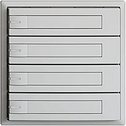 Tasto univ. INC 4×1t mors. a vite EDIZIOdue grigio chiaro, con carta+LED 