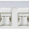Presa FLF Hager cat.5e 2RJ45/u bianco 
