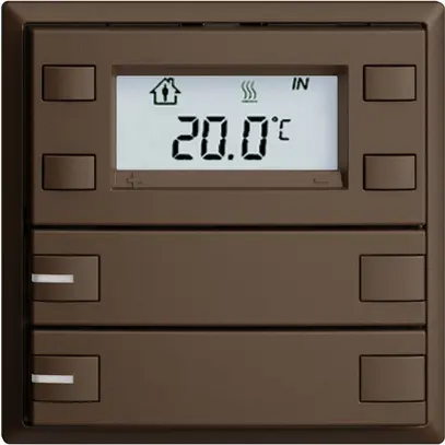 Poussoir RTH ENC KNX 2× EDIZIOdue F coffee, avec LED RGB 