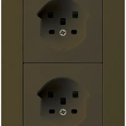 Combi INC 2×1 HA kallysto.trend 2×tipo 25 con morsetti a innesto marrone 