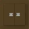 Interruttore pulsante luminoso INC kallysto 1/3+3/1L con 2 lenti marrone 