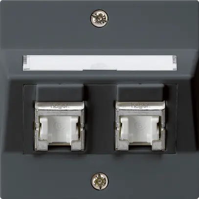 Kit di montaggio INC kallysto A cat.6 2RJ45/s antracite 