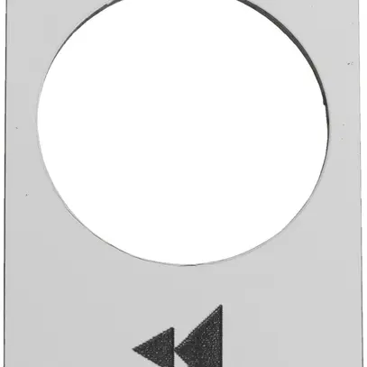 Placchetta indicatrice Schneider Electric simbolo bianco 