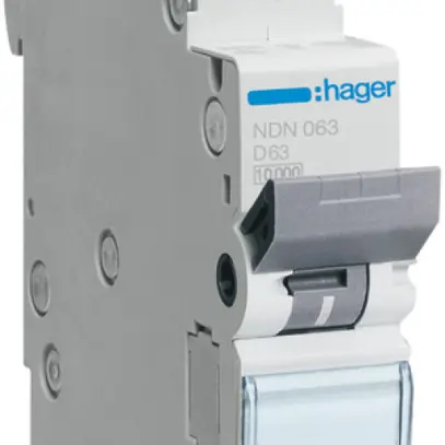 Disgiuntore Hager MCB 1P 230V tipo D 63A Icn 10kA 1UM 