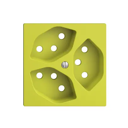 Placca frontale 3×T13 EDIZIOdue lemon 