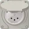 Prise NEVO N.CO, 2×T13, IP21, gris clair 