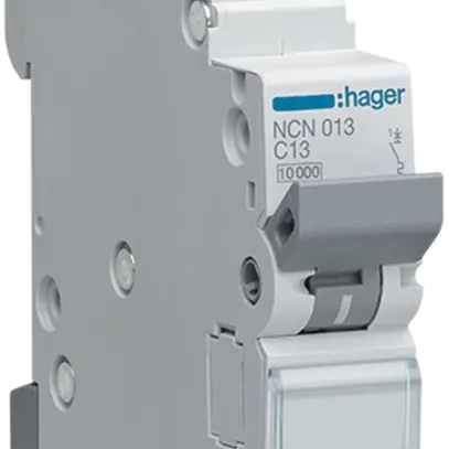 Disjoncteur Hager MCB 1P 230V type C 13A Icn 10kA 1UM 