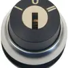 Bouton à clé ETN RMQ 3 pos. I-O-II à accroch.sz, Ring chromé 