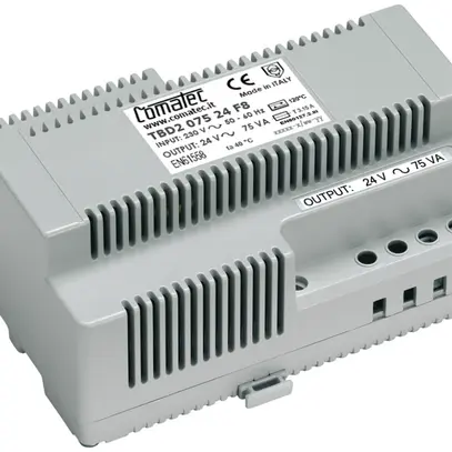 Trasformatore di isolamento AMD Comatec TBD2, IN: 230VAC, OUT: 24VAC/75VA, 8UM 