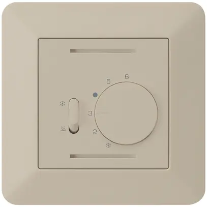 Termostato INC Hager kallysto.trend, con interr.di riscald./raffred., beige 