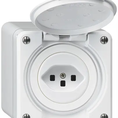 Presa AP robusto tipo 23 bianco con morsetto a innesto 