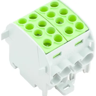 Bloc répartiteur Weidmüller WPD 202 4×35/4×25 2L connexion à vis TS35 vert 