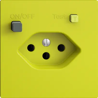 UP-Steckdose EDIZIOdue T13 FI 30mA F, lemon 