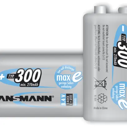 Accu NiMH 6LR61 8.4V 250mAh, 2 pièces 