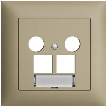 UP-Abdeckset Edue FMI, f.EASYNET-Multimediadose 5…2000MHz, f.2×RJ45 S-One, sand 