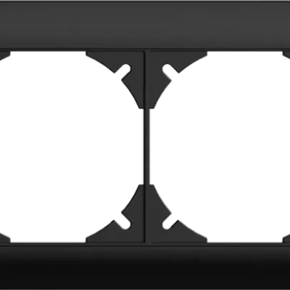 UP-Kopfzeile EDIZIOdue 1×4 schwarz 