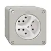 Prise NAPU NEVO, 3×T13, gris clair 